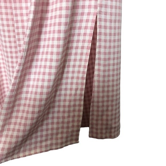 VINTAGE Gingham Plaid Midi Maxi Skirt medium - Picture 5 of 10